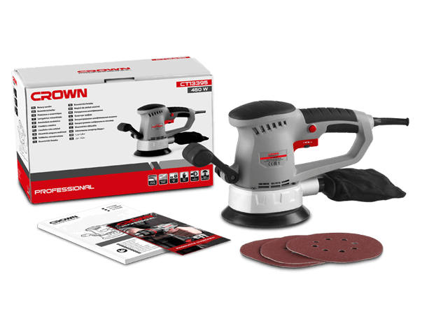 Ponceuse Rotative Excentrique Orbital 450w 150mm CT13395 | CROWN Ponceuse Rotative Excentrique Orbital 450w 150mm CT13395 | CROWN