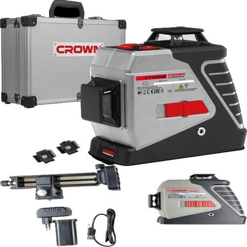 Crown Niveau Laser 4x360° 4D 30m Avec Télécommande CT44091-R Crown Niveau Laser CROWN