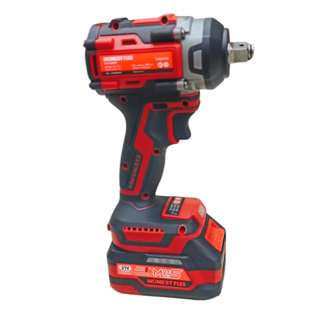 Boulonneuse Clé a choc sans-fil brushless 600n.m 21v HONESTPLUS YAE6178 Boulonneuse Clé a choc sans-fil brushless 600n.m 21v HONESTPLUS YAE6178