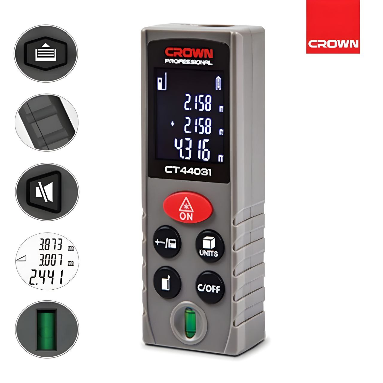 Télémètre Laser 100 Mètre CROWN | CT44031 Télémètre Laser 100 Mètre CROWN | CT44031
