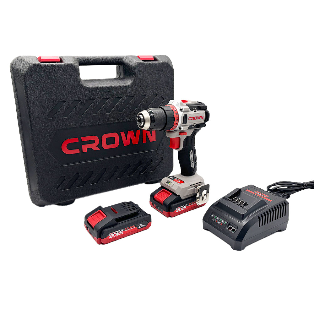 Visseuse et Perceuse sans fil avec 2 battery et charger 20V 2ah CROWN CT21128HMX-2 BMC Visseuse et Perceuse sans fil avec 2 battery et charger 20V 2ah CROWN CT21128HMX-2 BMC