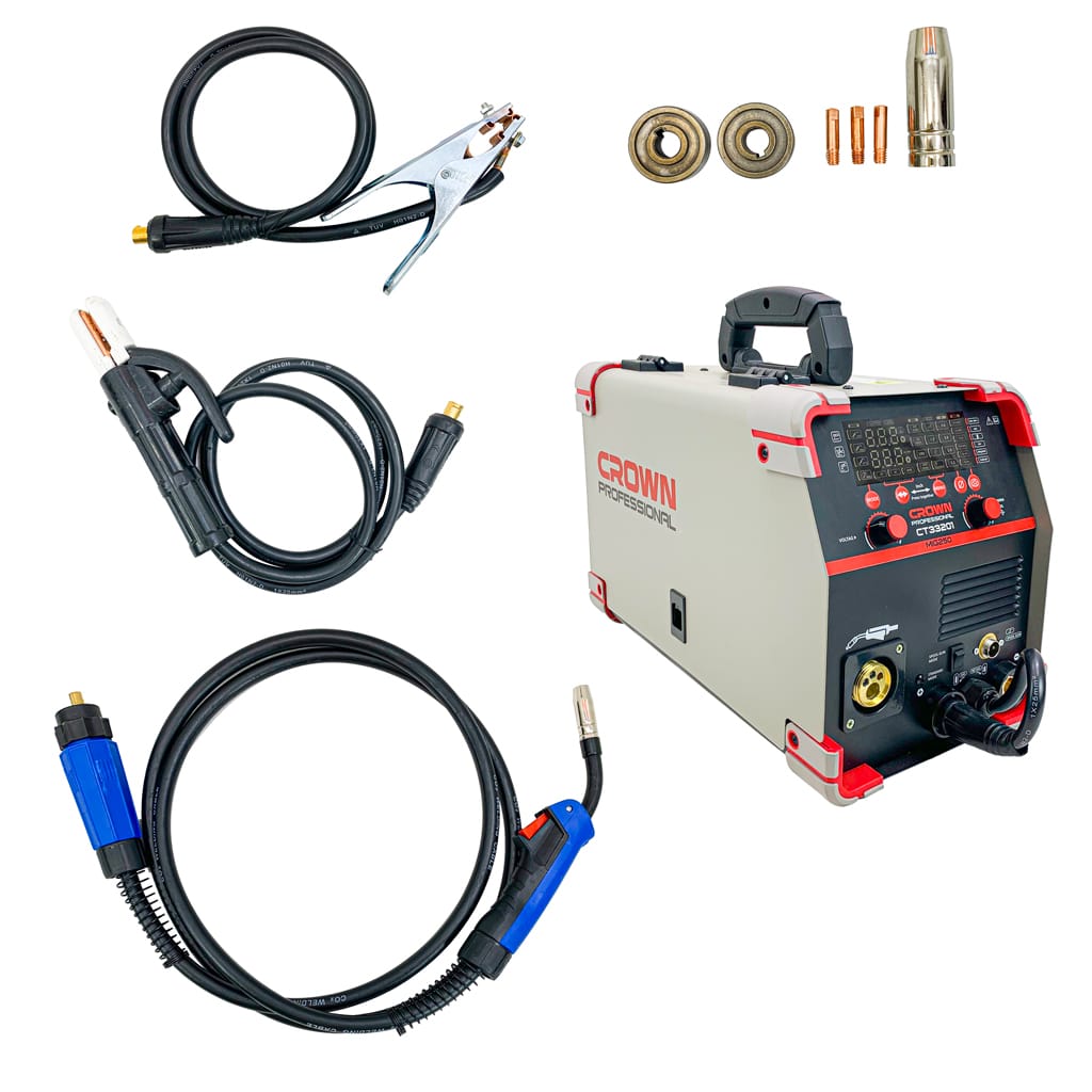 Poste à souder MIG TIG MMA à onduleur ,220V,35-200A CROWN ;CT33201 Poste à souder MIG TIG MMA à onduleur ,220V,35-200A CROWN ;CT33201