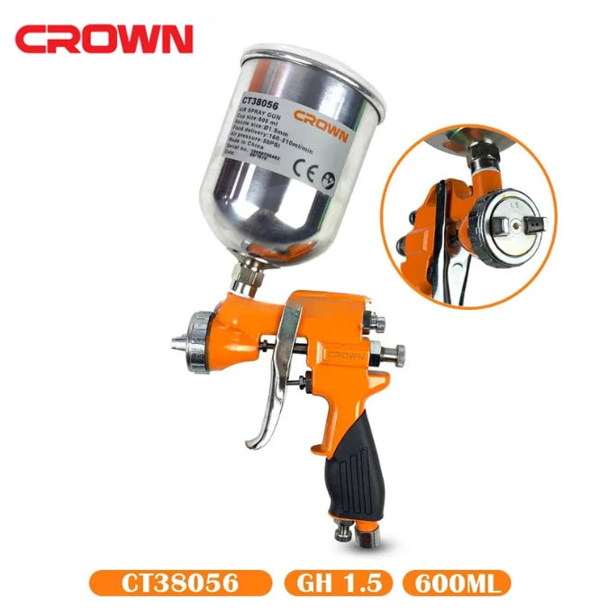 PISTOLET PEINTURE 600ml 1.5 mm CT38056 CROWN PISTOLET PEINTURE 600ml 1.5 mm CT38056 CROWN