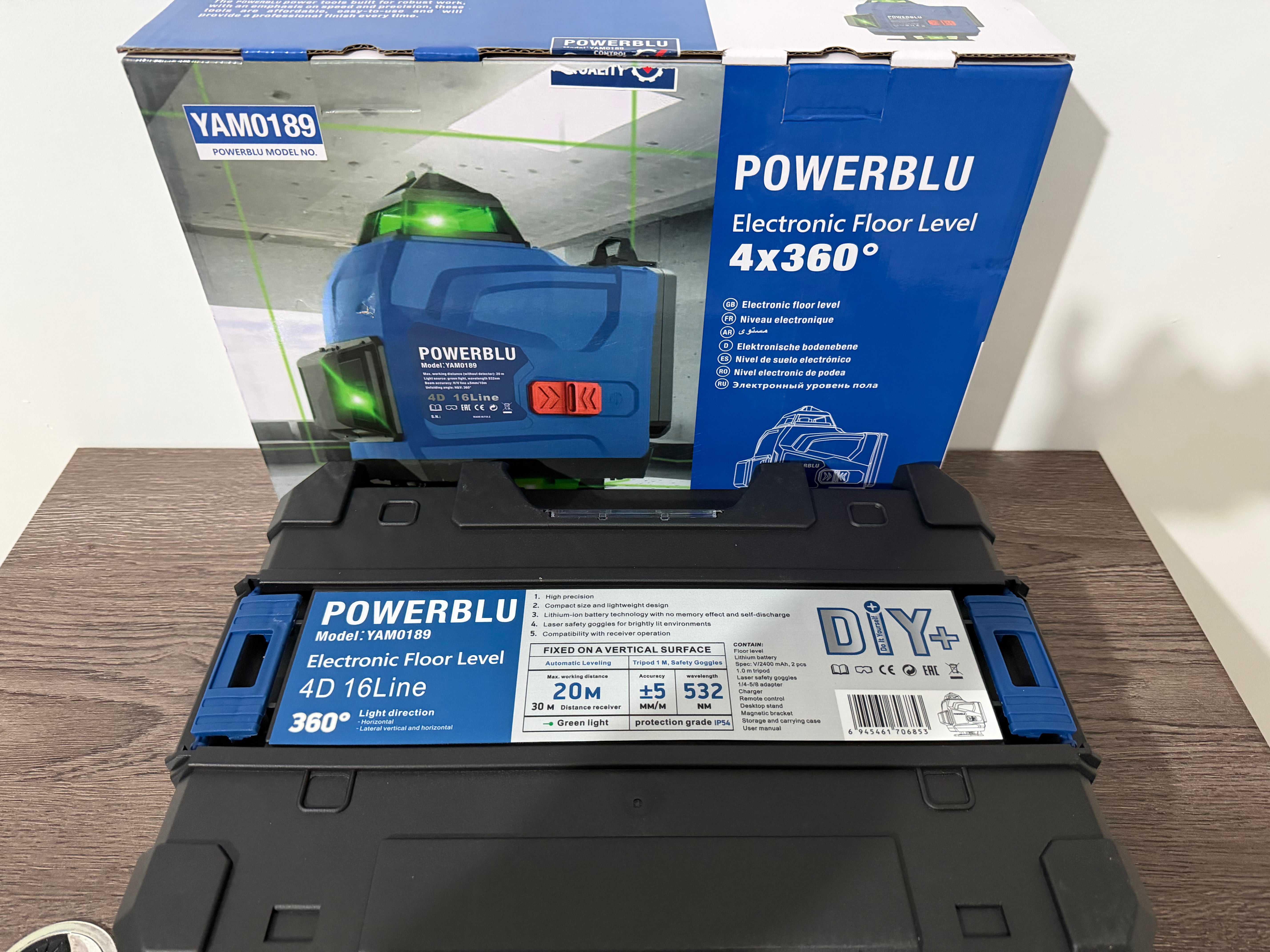 NIVEAU LASER 16 LIGNES 4D POWERBLU NIVEAU LASER 16 LIGNES 4D POWERBLU