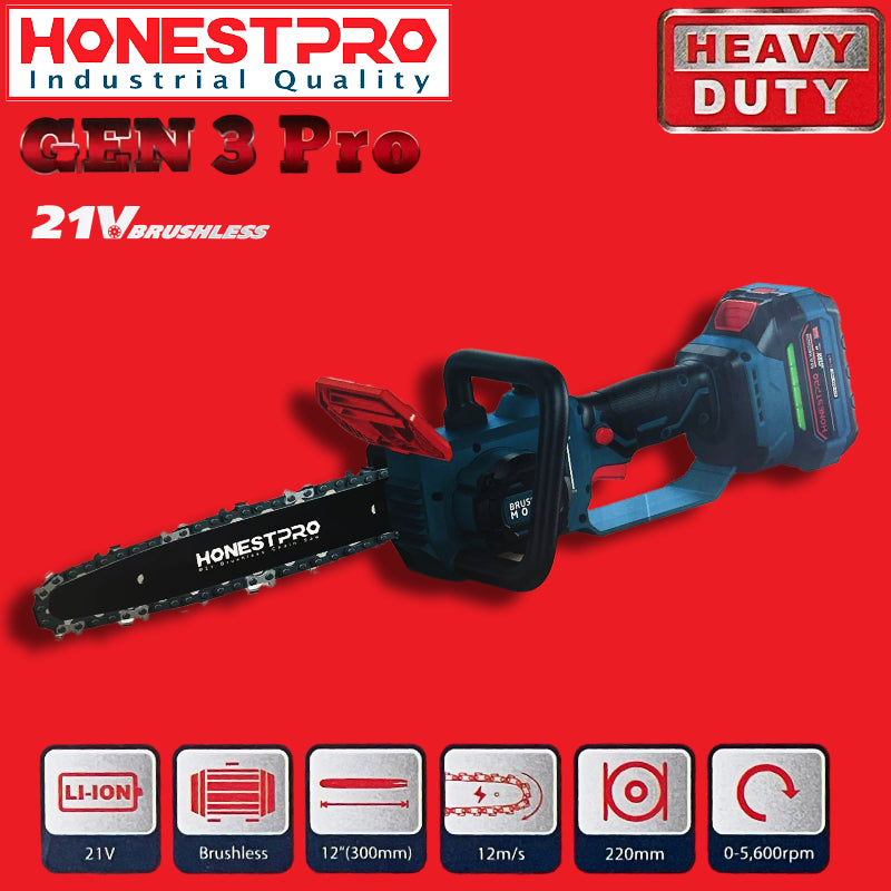 Scie à chaine Brushless sans fil 21V HONESTPRO Scie à chaine Brushless sans fil 21V HONESTPRO