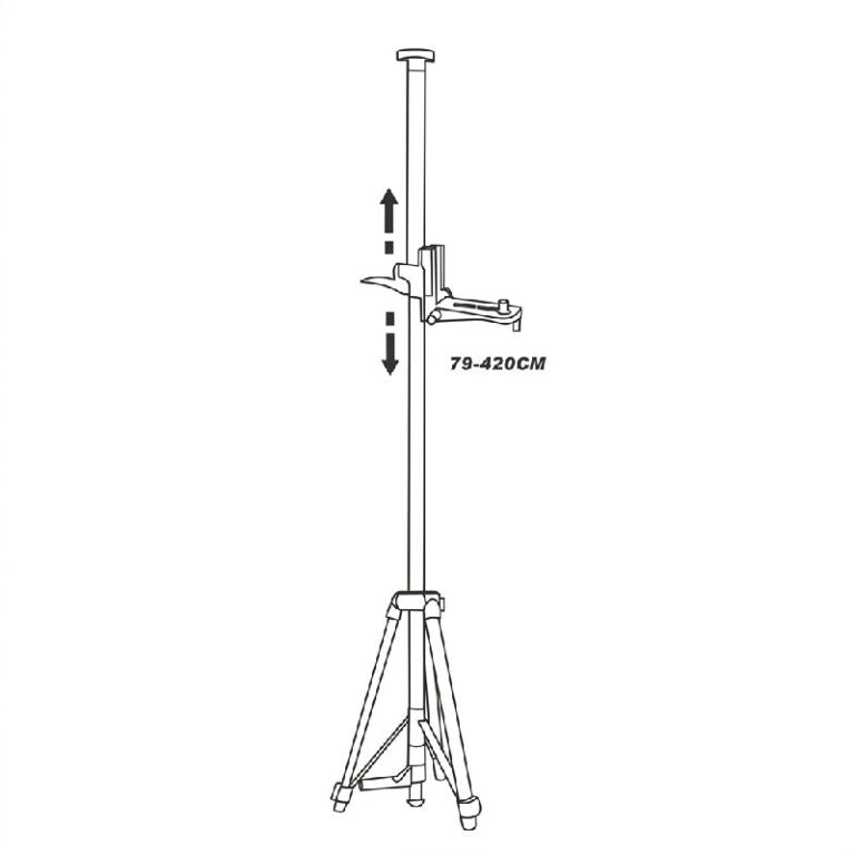 Perche Trépied pour Niveau Laser Télescopique 4.2M HONESTPRO YAM0162 Perche Trépied pour Niveau Laser Télescopique 4.2M HONESTPRO YAM0162