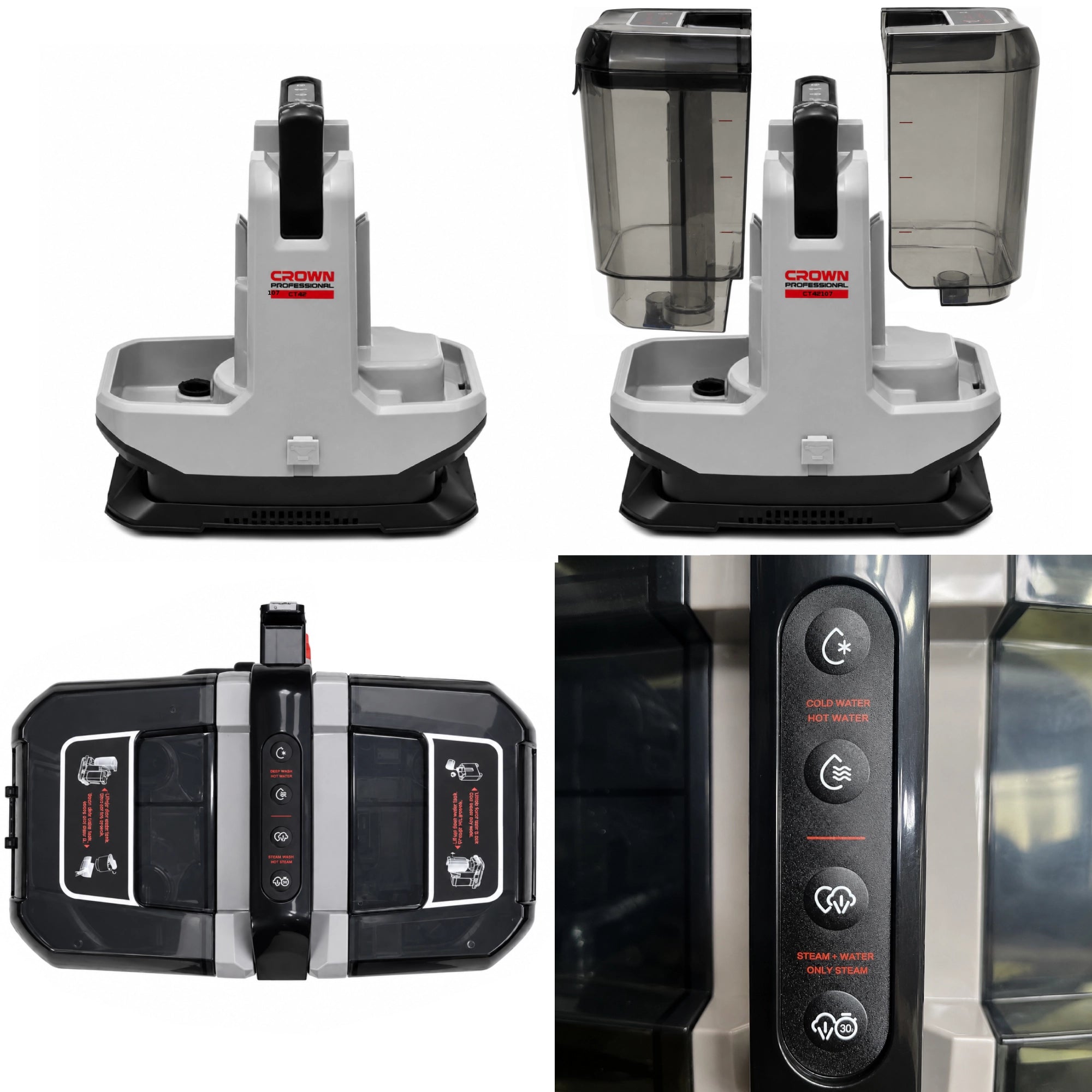 nettoyeur a vapeur 1.9L 600W+1200W CROWN-CT42107 nettoyeur a vapeur 1.9L 600W+1200W CROWN-CT42107