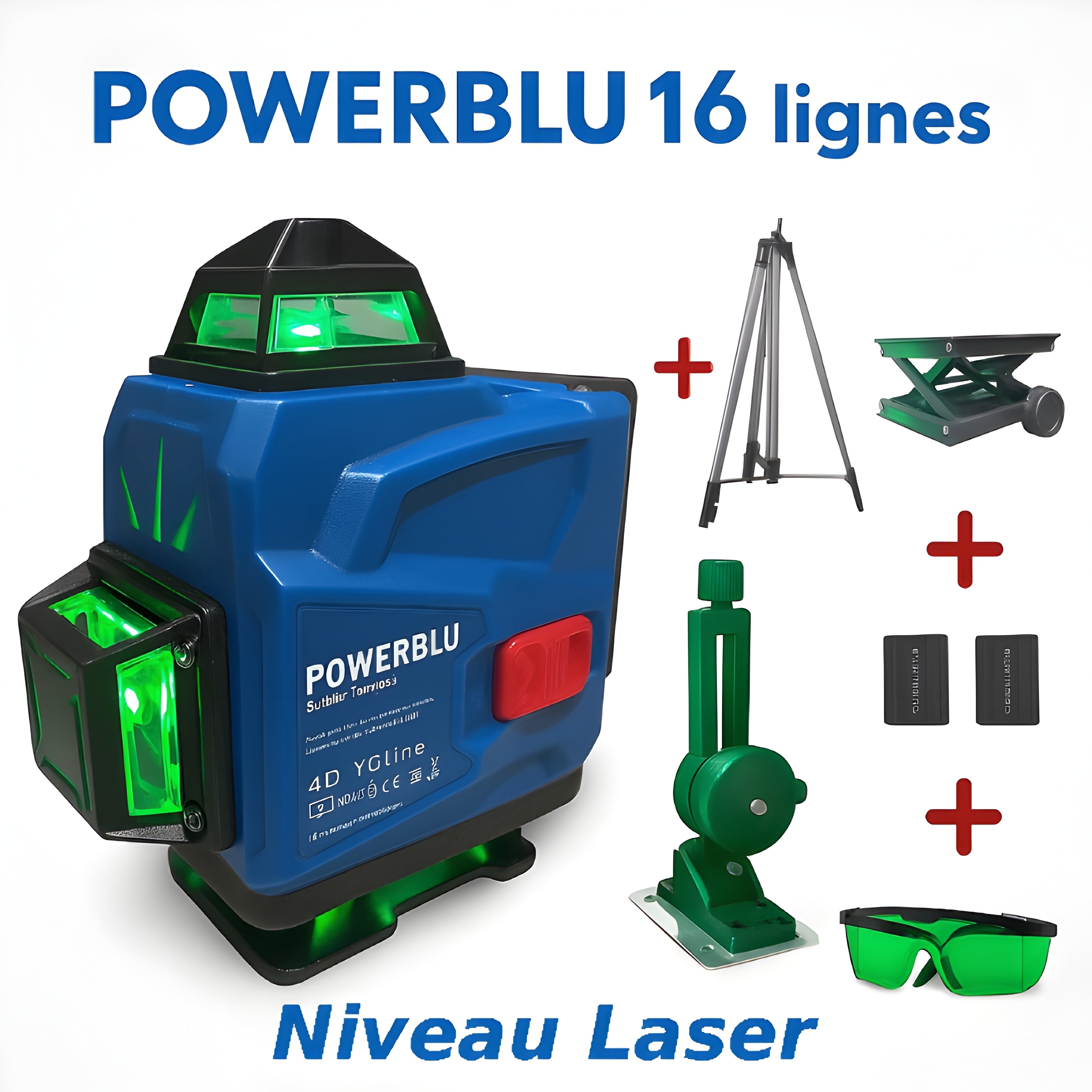 NIVEAU LASER 16 LIGNES 4D POWERBLU NIVEAU LASER 16 LIGNES 4D POWERBLU