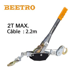 Treuil manuel, Tire fort 2T MAX câble 2.2m BEETRO | TC0507