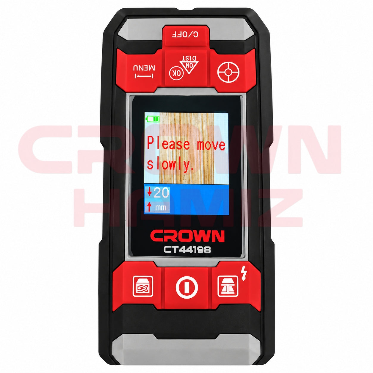 scaner détecteur metal et bois 100mm multifunction + niveau laser 2 lignes + metre laser CROWN CT44198TB scaner détecteur metal et bois 100mm multifunction + niveau laser 2 lignes + metre laser CROWN CT44198TB