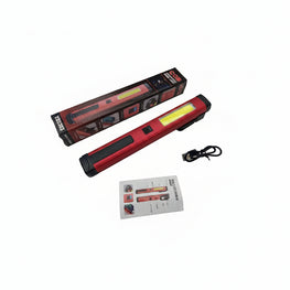 Lampe de poche portable LED+COB, port de type C, batterie rechargeable, banque d'alimentation