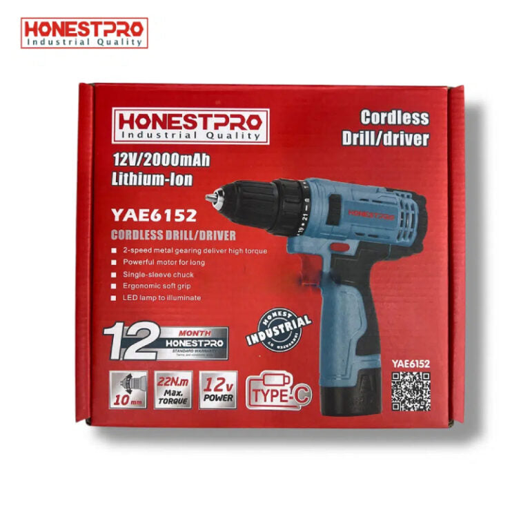Visseuse à Batterie 12V HONESTPRO avec boite enbot crown Visseuse à Batterie 12V HONESTPRO avec boite enbot crown