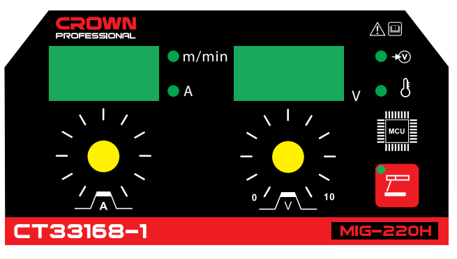 Poste à souder MIG à onduleur MIG / MMA 220 V, 140 A 1KG ;CROWN CT33168-1 Poste à souder MIG à onduleur MIG / MMA 220 V, 140 A 1KG ;CROWN CT33168-1