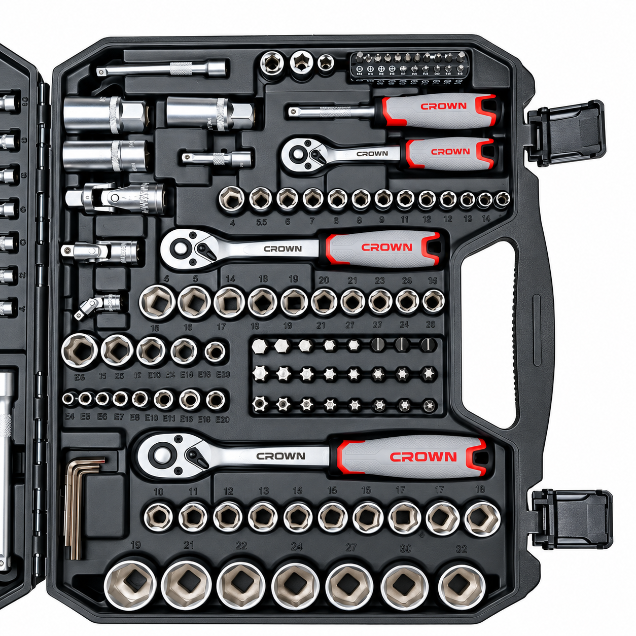Kit Caisse A Outils 171 Pièces CROWN CPHSW-XE171BDA Kit Caisse A Outils 171 Pièces CROWN CPHSW-XE171BDA