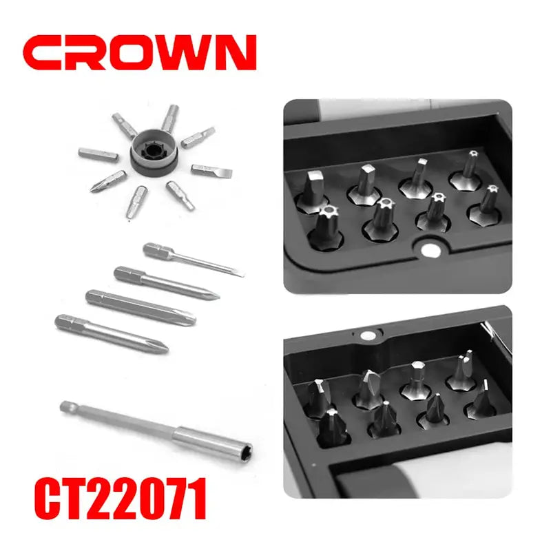 Tournevis Electrique 3.7V-0.5AH A Précision CROWN CT22071 Tournevis Electrique 3.7V-0.5AH A Précision CROWN CT22071