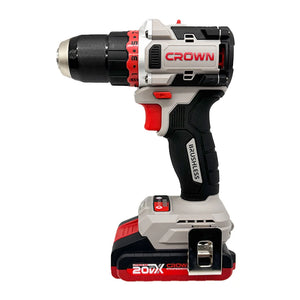 Visseuse et Perceuse sans fil avec 2 battery et charger 20V 2ah CROWN CT21128HMX-2 BMC