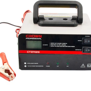 Chargeur Batterie Intelligent 12/24V LCD CT37023 Crown – Sécurité & Polyvalence