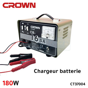Chargeur Batterie Intelligent 12/24V 180W  LCD CT37004 Crown – Sécurité & Polyvalence