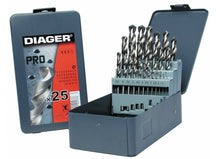 Jeu de foret 25 pcs hss pro( 1mm a 13mm ) // ref: 747d DIAGER