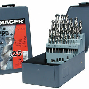 Jeu de foret 25 pcs hss pro( 1mm a 13mm ) // ref: 747d DIAGER