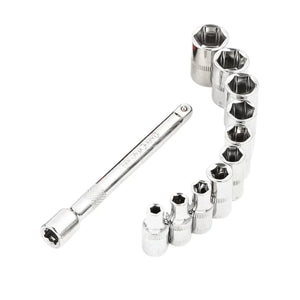 Bras douille cliquet 1/4"  en chrome vanadium avec 12 pcs CROWN cphsw rxc12