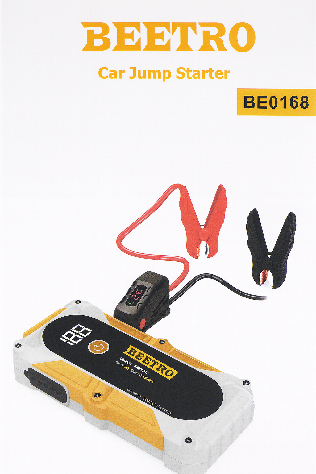 Booster de batterie voiture 3en1 2500A, power bank 25800 mAh, lampe torche 3 modes avec pochette BEETRO BE0168