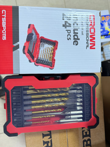 Jeu de mèches à bois Crown (24 pcs)