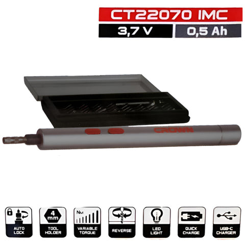Tournevis 3.7V sans fil CROWN CT22070
