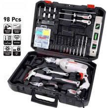KIT CAISSE OUTILS 98pcs AVEC Perceuse 600W  CROWN | CT10128