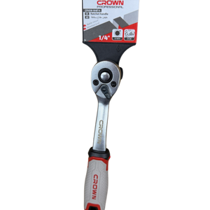 Bras douille cliquet 1/4" de 250 mm en chrome vanadium CROWN | CPHSW-RHb14