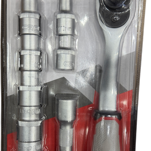 Bras douille cliquet 1/2" de 250 mm en chrome vanadium avec 10 pcs CROWN cphsw rxd12