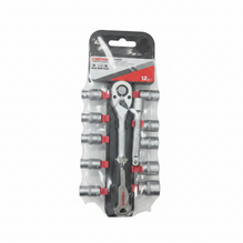 Bras douille cliquet 1/2"  en chrome vanadium avec 12 pcs CROWN cphsw rxb12