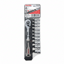 Bras douille cliquet 1/4"  en chrome vanadium avec 10 pcs CROWN cphsw rxa14