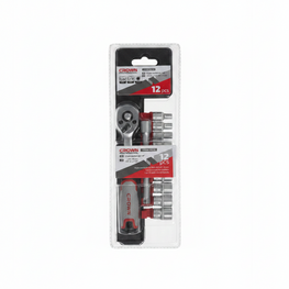 Bras douille cliquet 1/4"  en chrome vanadium avec 12 pcs CROWN cphsw rxc12