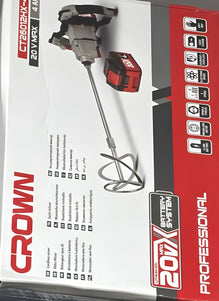 Mixeur sans fil CROWN Brushless   20 V, 4,0 Ah, 120 mm CT26012HX
