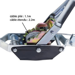 Treuil manuel, Tire fort 2T MAX câble 2.2m BEETRO | TC0507