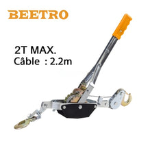Treuil manuel, Tire fort 2T MAX câble 2.2m BEETRO | TC0507