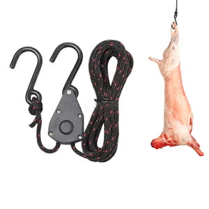 POULIE TENDEUR CLIQUET + CORDE SOIE GM 3M hd pro
