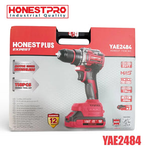 Visseuse perceuse sans-fil 21v avec kit 118pcs HONESTPLUS YAE2484