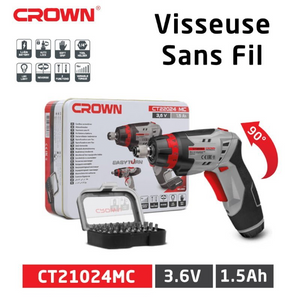 Crown Mini Visseuse A Batterie Lithium 3.6V - Ct22024 -