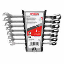 Jeu de 8 cle a fourche mixtes Crown CPHWS-XA8
