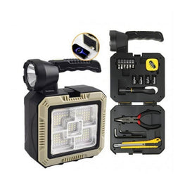 Lampe solaire portable avec boîte à outils COB 7739-C/L