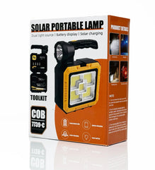 Lampe solaire portable avec boîte à outils COB 7739-C/L